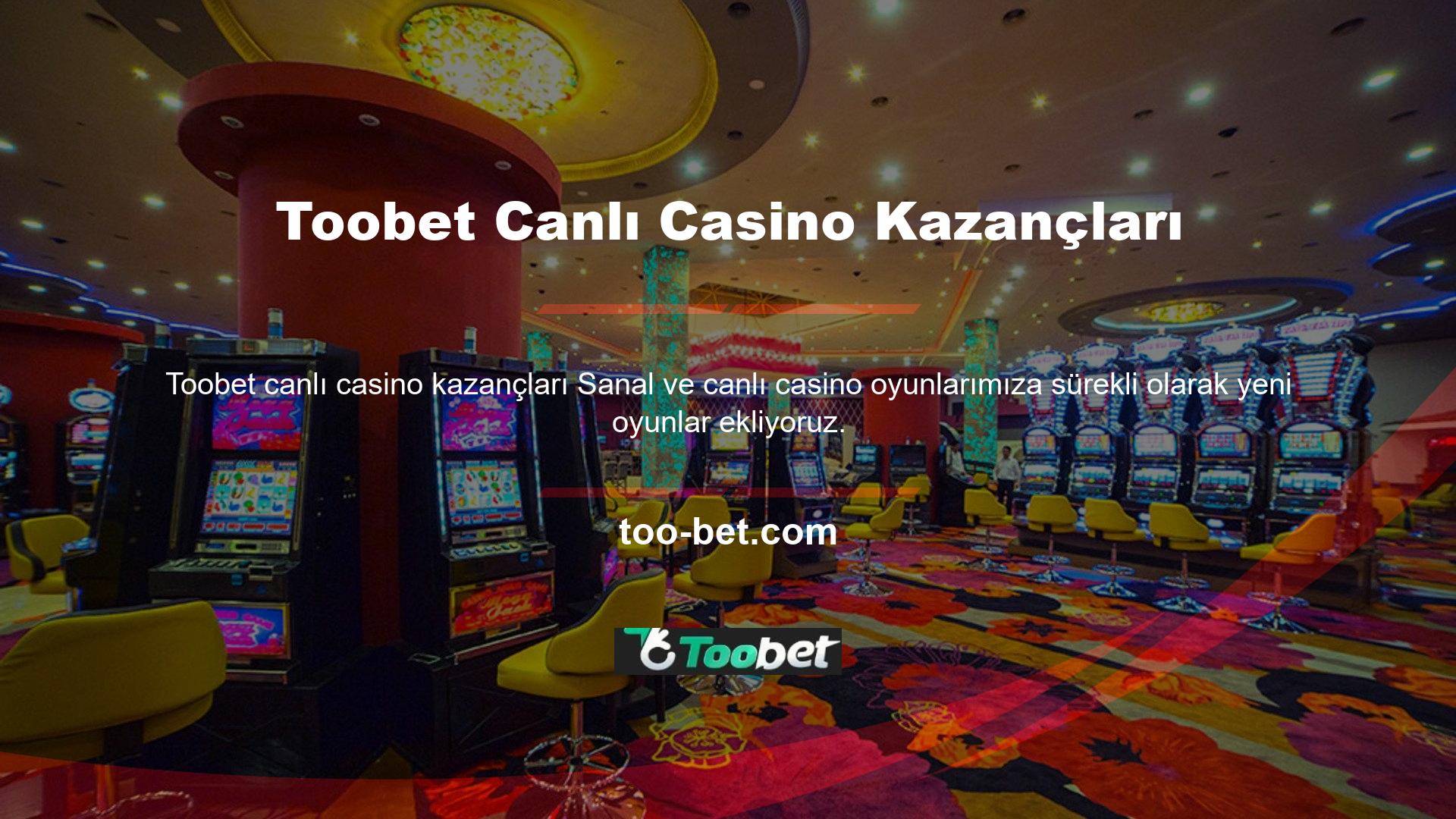Casino oyunları büyüyen bir endüstridir